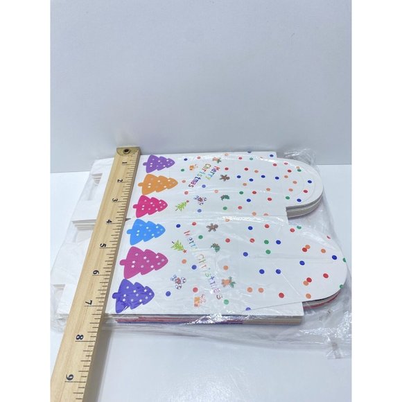 24pc Cute Foldable Cardboard Christmas Treat Boxes Cupcake Holders Holiday New - Picture 12 of 12